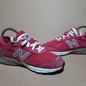 New Balance Red and Gray Athletic Shoes